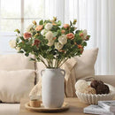 Large Flower Vase Home Decor - 12 inch Tall Ceramic Farmhouse White Rustic Table Vases with Handle Living Room Decoration Decorative Modern for Fireplace Kitchen by CozyNest Decor