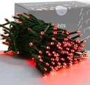 HOME LIGHTING 66ft Christmas Decorative Mini Lights, 200 LED Green Wire Fairy Starry String Lights Plug in, 8 Lighting Modes, Waterproof for Indoor Outdoor Xmas Tree Wedding Party Decoration (Red) by CozyNest Decor