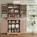 72'' Kitchen Storage Pantry Cabinet, Tall Storage Cabinet with 8 Door Shelves, 2 Cabinets and 1 Drawer, Freestanding Cupboard for Kitchen, Dining Room, Bathroom, Laundry, Living Room, Espresso by CozyNest Decor