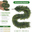 6FT Artificial Norfolk Pine Garland 2 Pack – Dense Green Christmas Garland, Real Touch Holiday Greenery for Front Door, Fireplace Mantel, Staircase, Indoor Outdoor Home Decoration by CozyNest Decor