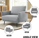 Oversized Accent Chair Set of 2 for Living Room Chairs Reading Arm Chair Comfy Modern Single Sofa Side Chairs with Metal Legs & Soft Cushion for Bedroom, Balcony,Waiting Room (Polyester, Grey) by CozyNest Decor