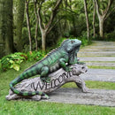 Patio Chameleon Figurine Garden Decor Lizard Outdoor Statue Yard Decoration Home Sculpture Outside Accessory Lawn Welcome Sign Iguana by GreenHaven Gardens