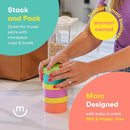 morepeas The Everything Snack Bowl - All-in-One Baby, Toddler & Kid Food Container - Travel Essential with Spill Proof Lid & Suction Base - Melon by TinyTreasures Baby Boutique