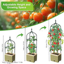 Raised Garden Bed Planter Box with Trellis, 71" Self-Watering Tomato Planter with Wheels for Climbing Vegetable and Plants, Tomato Cage Planters for Indoor Outdoor Patio Greenhouse Gardening (1Pack) by GreenHaven Gardens
