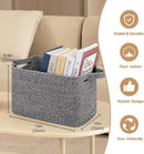 OIAHOMY Storage Basket, Woven Baskets for Storage, Cotton Rope Basket for toys,Towel Baskets for Bathroom - Pack of 3, Black by TinyTreasures Baby Boutique