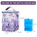 Breastmilk Bag with Ice Pack Fits 4 Bottles Up To 9 Ounce Insulated Breast Milk Cooler on the Go with Strap Baby Bottle Cooler Bag for Nursing Mom Daycare or Travel by TinyTreasures Baby Boutique
