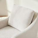 VKNOW Upholstered Dining Chairs Set of 2, Modern Kitchen Chairs Dinner Chairs with 4 Casters, Linen Armchair for Bedroom Reading Room Living Room, Beige by CozyNest Decor
