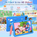 Kids Tablet 10 inch, Android 15 Tablets for Kid, Parental Control, Pre-Installed Kiddos Software & Kids Space, Includes Case & Stylus Pen, 12GB RAM 64GB ROM, 2TB Expand, HD IPS Screen(Blue) by TinyTreasures Baby Boutique