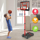 Boys Toy Gifts for 3 4 5 6 7 8 Years Old, Kids Basketball Hoop Adjustable Height 3.5FT-6.2FT, Mini Basketball Hoop for Kid Boys, Basketball Goal Toys Outdoor Indoor Game Gifts for Boys, Red by TinyTreasures Baby Boutique