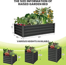 Galvanized Raised Garden Bed Outdoor, 2 Pcs 6x3x1FT Outdoor Large Planter Raised Beds Open Base with Safety Edge and Glove for Vegetables Flowers Ground Planter, Dark Gray by CozyNest Decor
