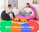 Hobestluk 2.5FT Bean Bag Chair Beanbags Small Bean Bag Chair with Filler Included Teardrop Bean Bag with Removable Cover for Bedroom Living Room (Small, Black) by CozyNest Decor