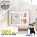 Bubzi Co Footprint & Handprint Keepsake Frame, Baby Memory Display, Nursery Decor, Baby Registry Must-Have, New Parent Gift (Ballet Pink) by TinyTreasures Baby Boutique