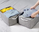 TheWarmHome Large Storage Bins Basket, 2 Pack Grey Fabric Storage Cubes for Changing Table Nursery Livingroom Kidsroom Playroom Toy, Collapsible Storage Baskets for organizing Shelves Closet by CozyNest Decor