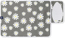 Encasa Homes Ironing Mat/Pad (Small 28"x20") with 3mm Padding & Silicone Iron Rest for Steam Pressing on Tabletop or Bed - Heat Resistant, Portable, Quilting & Travel Blanket - Daisy Grey by CozyNest Decor