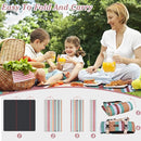 Waterproof Picnic Blanket 80" x 60" in Portable with Carry Strap for Beach Mat or Family Outdoor Camping Party, Park Blanket for Grass Park, Hiking, Travel, Concerts (Orange&Brown, 80" x 60") by TinyTreasures Baby Boutique