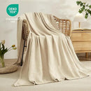 EMME Cotton Blanket King Size for Bed Soft Muslin Blankets 108"x90" Lightweight Breathable Layering Bedspread Coverlet All Season Gauze Blanket, Light Tan by CozyNest Decor
