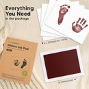1-Pack Inkless Baby Hand and Footprint Kit - Mess Free Ink Pad for Newborn Keepsake, Dog Nose & Paw Print Kit, Clean Touch Ink Pad for Baby Hand & Footprints, Ideal New Mom Gifts(Auburn, Jumbo) by TinyTreasures Baby Boutique