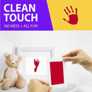 Extra Large Clean Touch Ink Pad for Baby Handprints and Footprints – Inkless Infant Hand & Foot Stamp – Safe for Babies, Doesn’t Touch Skin – Perfect Family Memory or Gift by Tiny Gifts, Red by TinyTreasures Baby Boutique