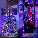 JMEXSUSS 2 Pack Red White and Blue Solar Lights, 200LED 75.5ft Patriot Solar String Lights Outdoor Waterproof, 8 Modes 4th of July Light for Independence Day Patio Garden Tree Decorations by GreenHaven Gardens