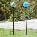 VCUTEKA Solar Garden Lights, Mosaic Solar Light Outdoor Waterproof LED Pathway Stake Light for Landscape Patio Yard Deck Walkway Decoration, 2 Pack by GreenHaven Gardens