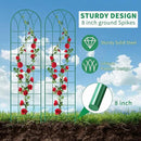 4 Pack Metal Garden Trellis for Climbing Plants, Black Metal Garden Trellis for Vines Plant Rose Vegetable Support,Large Decorative Outdoor Trellis by GreenHaven Gardens