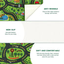 Kids Carpet Playmat Rug 5 x 7 ft Player Car Rug, City Life Traffic Road Map Mat Educational Game Area Mat for Toddler Children Playroom Classroom Bedroom(Green) by CozyNest Decor