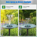 Solar Fountain Full Glass Panel No Battery, 3.5W Solar Bird Bath Fountains with 4 Fixed Rods & 7 Nozzles, Solar Fountain Pump for Bird Bath, Garden, Pond, Pool, Patio,Hummingbird by GreenHaven Gardens