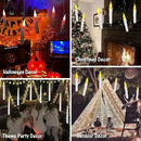 12pcs Floating Candles with Wand, Magic Hanging Candles, Flameless Candles with Magic Wand Remote, Battery Operated Hanging Window Candle, 6.1" LED Electric Candles for Christmas Halloween Decorations by GreenHaven Gardens