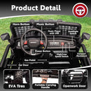 Sopbost 24V 7Ah 2 Seater Ride On Truck Ride On Toy for Big Kids Ride On Car with Remote Control Off-Road Electric Car with Shock Absorber, LED Lights, Bluetooth Music Player, EVA Tires, Black by TinyTreasures Baby Boutique