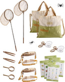 ROBUD Dual Kids Explorer Kit, Bug Catcher Kit with Bags Kit, Green Outdoor Exploration Set for Camping, Montessroi Toy for Kids Coming Closer to Nature，WRP29 by TinyTreasures Baby Boutique