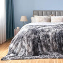 GONAAP Fuzzy Faux Fur Throw Blanket Queen Size Tie-dye Marble Black Super Soft Cozy Plush Fuzzy Shaggy Blanket for Couch Sofa Bed (Tie-dye Marble Black, Queen(90"x90")) by CozyNest Decor