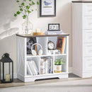 Farmhouse 5 Cube Bookshelf, White Storage Organizer Bookcase, Kids Toy Storage Cabinet, Small Bookshelves Storage Organizer Shelf, Wood Display Cabinet Book Shelves for Bedroom,Living Room,Office by CozyNest Decor