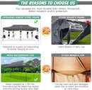 COBIZI 10x20 Pop Up Canopy Heavy Duty Without Sidewalls, Commercial Heavy Duty Pop Up Tent for Parties All Weather Waterproof and UV 50+ Wedding Tent with Roller Bag(Legs Upgraded),Grey by GreenHaven Gardens