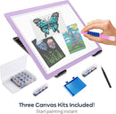 iVyne Rechargeable A4 Light Pad for Diamond Painting & Art Projects – LED Light Board with Diamond Art Accessories – Ultra-Thin & Portable Diamond Dot Light Board, Perfect for Artists - Purple by TinyTreasures Baby Boutique