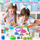 YOPINSAND DIY Slime Kit for Girls, Slime Making Kit for Kids, Glimmer Crunchy, Butter, Foam, Cloud Slime with Mermaid Add-ins, Foam Balls, Charms, Glitters, Party Favors Gift Toys for Kids 6-12 by TinyTreasures Baby Boutique