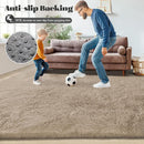 6x9 Area Rug for Living Room: Fluffy Shag Soft Washable Rugs Large Fuzzy Plush Indoor Carpet for Bedroom Nursery Playroom Kids Girls Boys Room (Camel, 6'x9') by TinyTreasures Baby Boutique