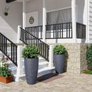 QCQHDU 21 inch Tall Planters for Indoor & Outdoor Plants, 2 Pack Sturdy Plant-Flower-Tree Pots for Front Porch Patio Deck Living Room Decor by GreenHaven Gardens
