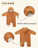 Newborn Baby Fleece Jumpsuit Girls Boys Winter Hooded Coverall Romper Cute Baby Snowsuit Clothes by TinyTreasures Baby Boutique