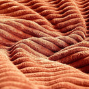 Fancy Homi Set of 2 Burnt Orange Long Lumbar Decorative Throw Pillow Covers 14x24 Inch for Living Room Couch Bed, Boho Farmhouse Fall Home Decor, Soft Corduroy Corss Textured Cushion Case 35x60 cm by CozyNest Decor
