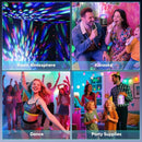 Karaoke Machine with Disco LED Lights for Adults Kids, Portable Bluetooth Speaker with 2 Wireless Microphone Toys Gifts for Girls Boys Birthday Family Home Party by TinyTreasures Baby Boutique