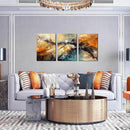 Abstract Wall Canvas Art for Living Room - Modern Art Work for Office Walls - 3 Piece Pictures Wall Art Size 16" x 24" by CozyNest Decor