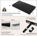 RICHFOCUS 16Inch Floating Shelves for Wall 2 Pack Shelves for Bedroom|Kitchen|Bathroom Wall Mounted Rustic Wood Floating Shelf with Invisible Brackets for Books|Storage|Decor, Black by CozyNest Decor