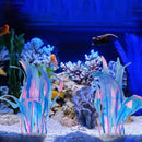 Kaiyuan Dynasty 2pc Silicone Aquarium Plants Artificial Plants for Fish Tank Glowing Kelp Aquarium Plant Decor Fish Tank Plants Simulation Artificial Water Grass,7inch,Blue by GreenHaven Gardens