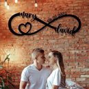 Wedding Gifts for Couples 2025 | Personalized Wedding Gifts | Couples Gift for Her | Anniversary Wedding Date Sign | Engagement Gift | Wall Decor | Bridal Shower Gift | Infinity Metal Sign by CozyNest Decor
