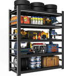 Heavy Duty 5-Tier Garage Shelf Steel Unit 3000lb Capacity | Garage & Basement Storage | Industrial Metal Shelving for Warehouse Workshop | Adjustable Rust-Resistant (72"H x 36"W x 16"D, Black) by GreenHaven Gardens