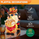 Garden Gnome Statue on Highland Cow with Solar Lights – Funny Outdoor Resin Decor for Patio, Lawn, Yard – Unique Gift for Women, Grandma, Mother's Day, Birthday, Housewarming by GreenHaven Gardens