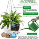 10 Inch Hanging Planters for Indoor Plants & Outdoor - 2 Pack Self-Watering Hanging Pots with Drainage Holes, Visual Reservoir, 2 Hangers - Self-Watering Hanging Baskets Flower Pots by GreenHaven Gardens