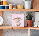 SRADMO Pink Coquette Bow Hello Bunny Wood Box Sign Desk Decor, Bunny Decorations, Easter Theme Wooden Block Box Sign Decoration for Home Office Shelf Table Decor by CozyNest Decor