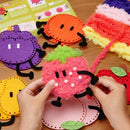 Golray Fruit Plushie Sewing Kit for Kids - My First Sewing Kit for Beginners, 7 Easy Felt Craft Project of Fruit Toys with Yarn, Leather, Plastic Needles, Glue & Instruction, Gift for Kid Girls Boys by TinyTreasures Baby Boutique
