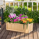 GRAFFY Raised Garden Bed, Folding Wood Planter Box w/Removable Bottom & Drainage, Elevated Planter for Flower Herb Vegetable Fruit, Plant Container for Grass Lawn Patio Backyard (27.5"D x 12"W x 10"H) by GreenHaven Gardens